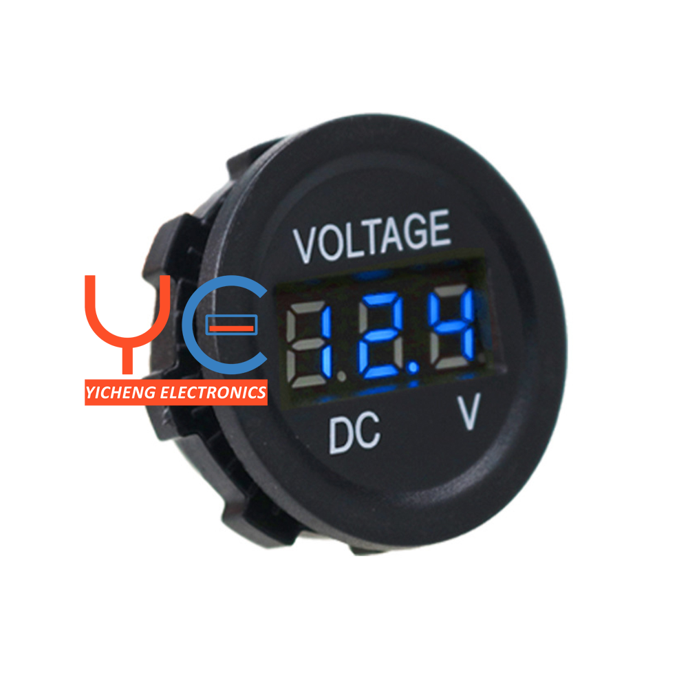A27 DC 12V 24V LED Voltage Meter Digital Voltmeter For Car Bus Marine