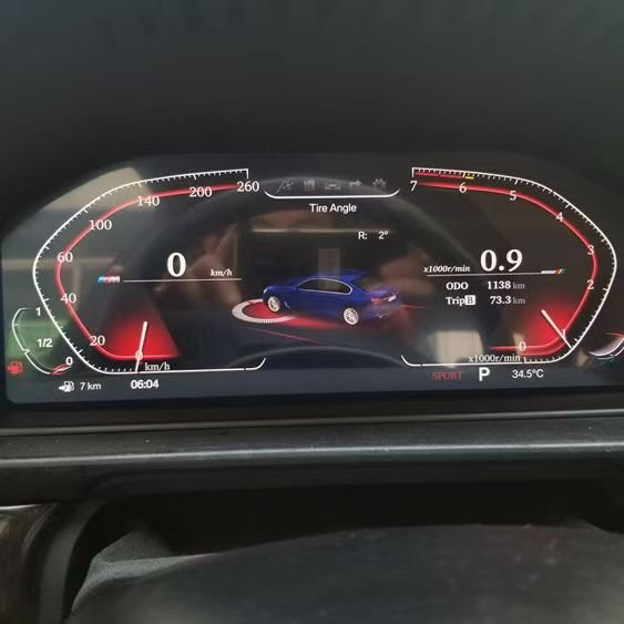 Old Model for BMW F Series Auto Meter Upgraded with New LCD Instrument Display