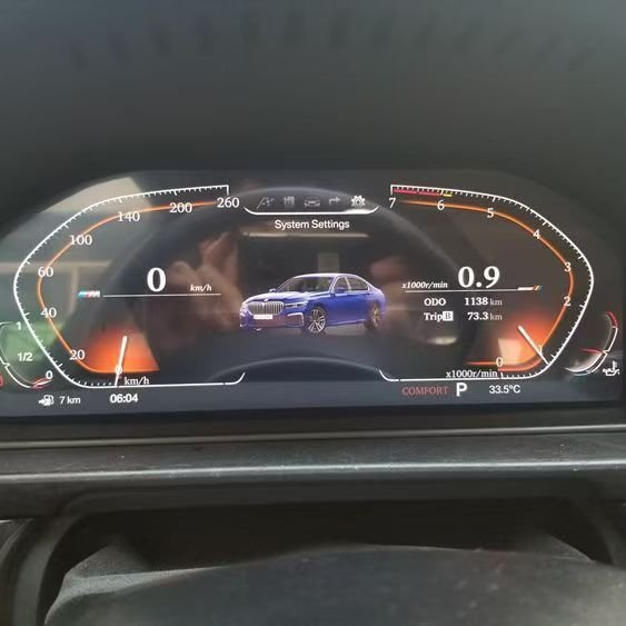 Old Model for BMW F Series Auto Meter Upgraded with New LCD Instrument Display