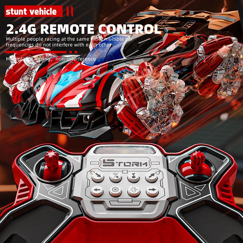 AiJH Children 2.4GHz Rc Cars 360 Degree Rotating Multiple Terrains Racing Car En Muziek Rc Auto Rc Spray Car Toys