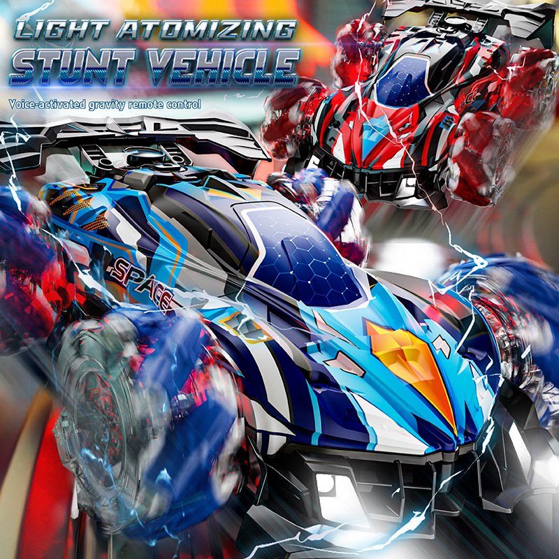 AiJH Children 2.4GHz Rc Cars 360 Degree Rotating Multiple Terrains Racing Car En Muziek Rc Auto Rc Spray Car Toys