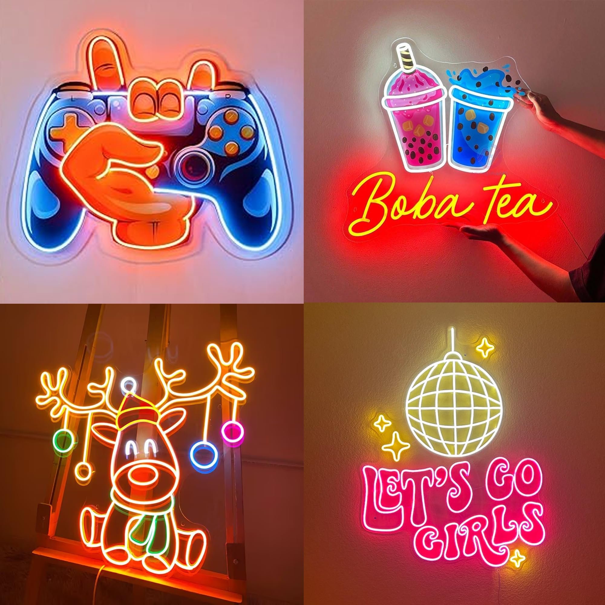 Custom Business Neon Painting Art Modern Art Painting Neon Sign Bedroom Wall Art Canvas Light Neon Artwork Decor for Spaces