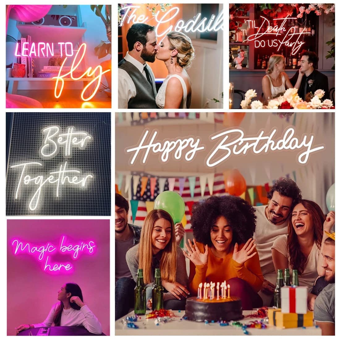 Custom Business Neon Painting Art Modern Art Painting Neon Sign Bedroom Wall Art Canvas Light Neon Artwork Decor for Spaces