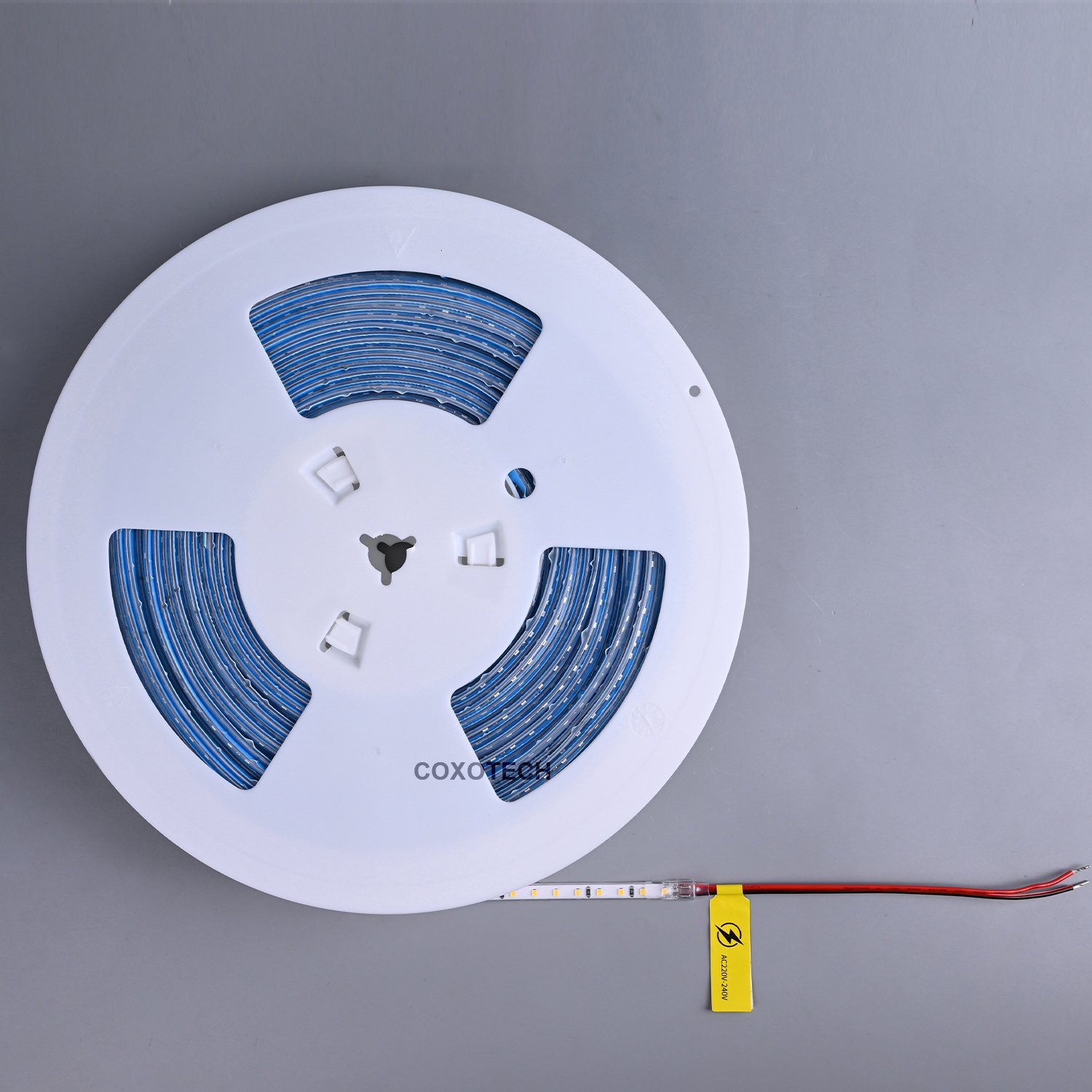 Coxo Silica Ac220v 230v Dimmable High Voltage Cob Bendable Warm White 120 Led Strips Lights 2835 Waterproof 50m 100m