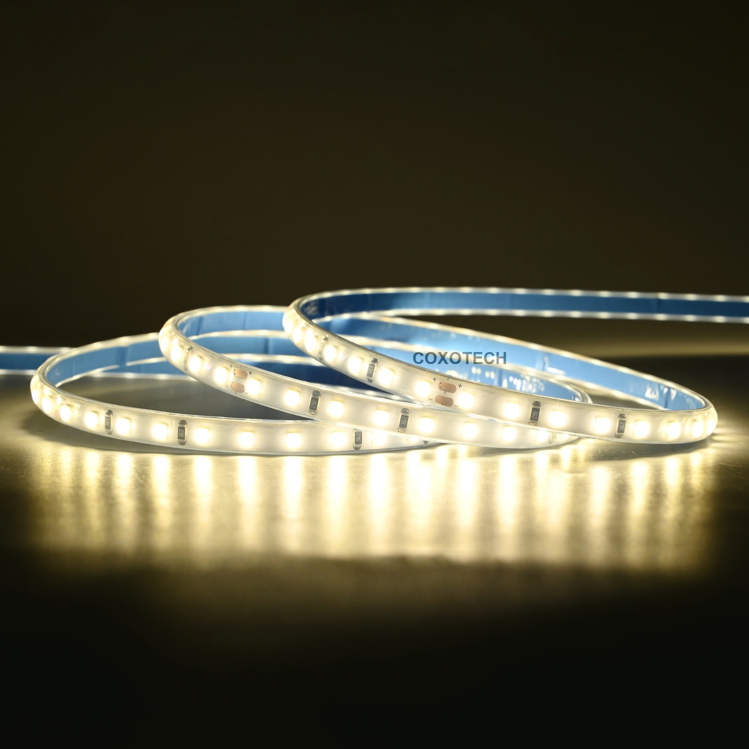 Coxo Silica Ac220v 230v Dimmable High Voltage Cob Bendable Warm White 120 Led Strips Lights 2835 Waterproof 50m 100m