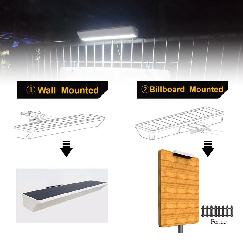 ESHINE Unique Design Solar Signboard Light Wall Outdoor Led Flood Lights Solar Billboard Light Solar Real Estate Sign Lamp
