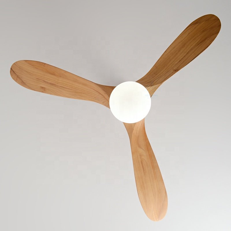 C008 Wood Grain Ceiling Fan Light 36/42/52/60/70/90 INCH High Air Volume DC Motor APP Control with Remote Switch