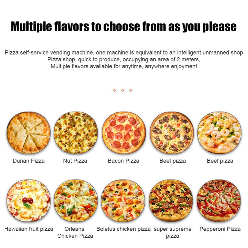 Profesional Full Automated Hot Food Pizza Vending Machine Self-Service Fully Automatic Commercial Pizza Machine Price