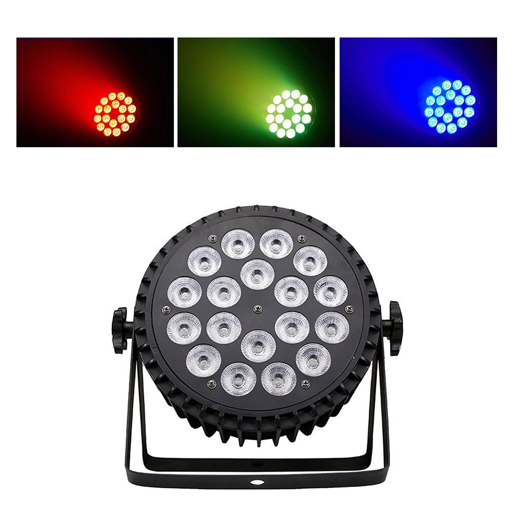 Professional 18 X 10W RGBW 4IN1 Slim LED Par Flat Stage Lighting Equipment Aluminum Body DMX512 Control DJ LED Light IP20
