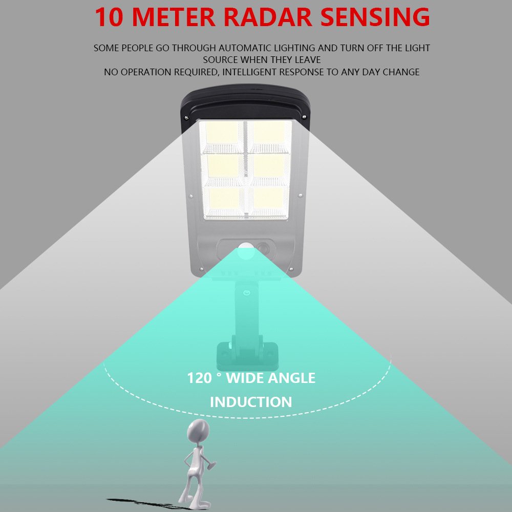 Outdoor Solar Lamp With COB+SMD LED Waterproof Motion Sensor Security Lighting for Garden 3 Light Modes LED Solar Street Lights