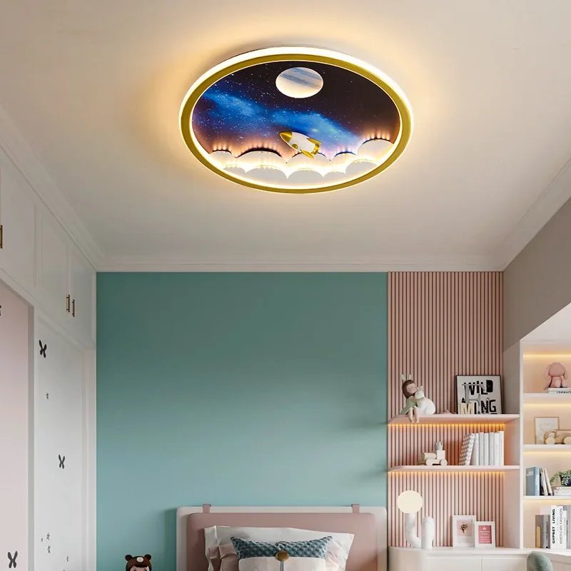 Planet Spaceman Ceiling Lamp 2022 Study and Bedroom Children's Room Combination Package