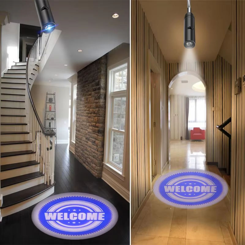 Free Design Custom Logo Gobo Projector Advertising Lights 50W/90W/110W LED Sign Wall Projection Lamp Outdoor Waterproof IP67