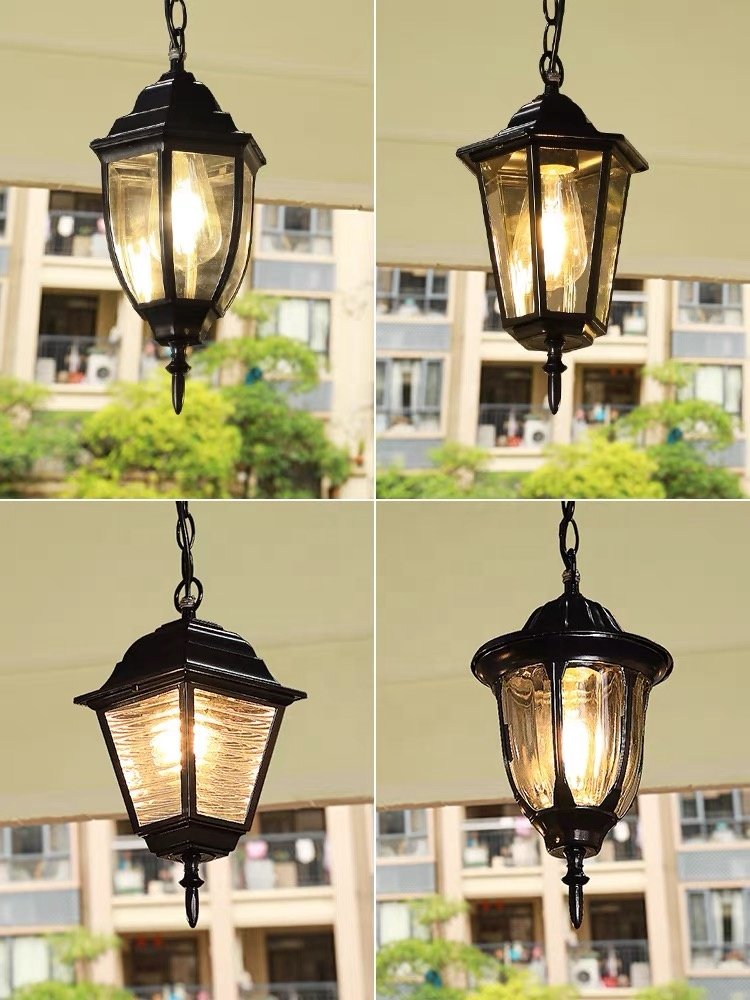 American Waterproof Chandelier Outdoor Corridor Balcony Ceiling Light Courtyard Porch Arbor Outdoor Chandelier Waterproof
