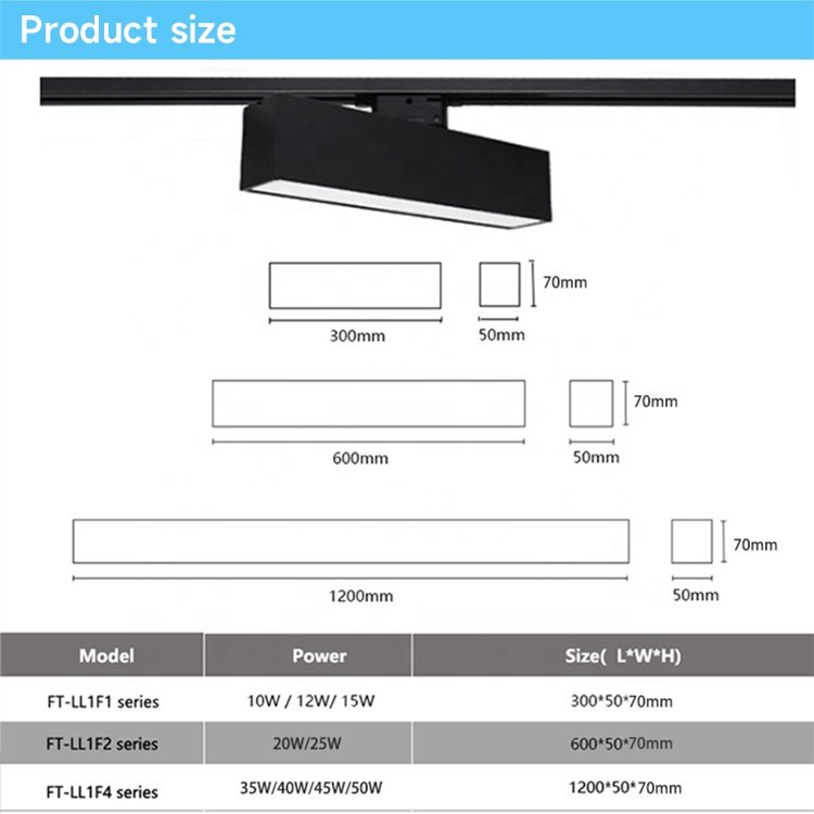 Led Strip Track Light Linear Aluminum Grille High Bay Outdoor Spot Led Magnetic Floor Linear Light 50W