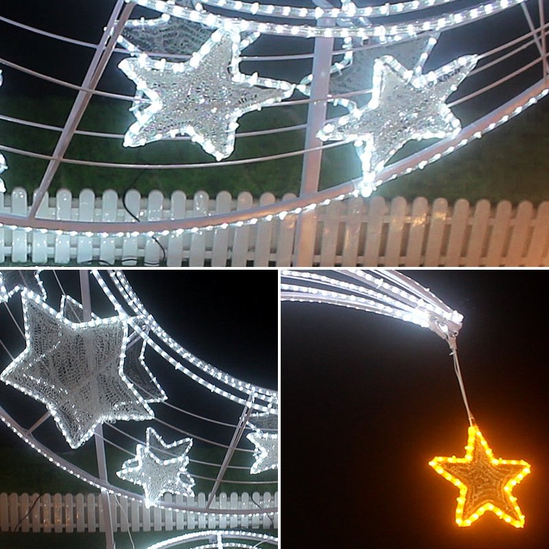 LED Moon Arch Pattern Light Decoration Light Outdoor 2D 3D Decoration Light