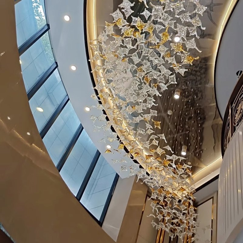 Multi-shape Customized Shapes Maple Leaf Beautiful Modern Ceiling Decoration Restaurant Chandelier Pendant Light