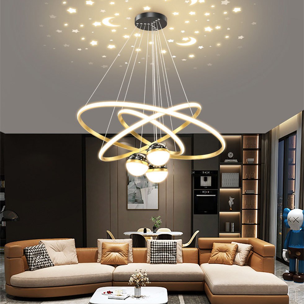 Living Room Modern Simple Lighting Network Red Light Luxury Nordic Chandelier With New Chinese Bedroom Dining Room Chandelier