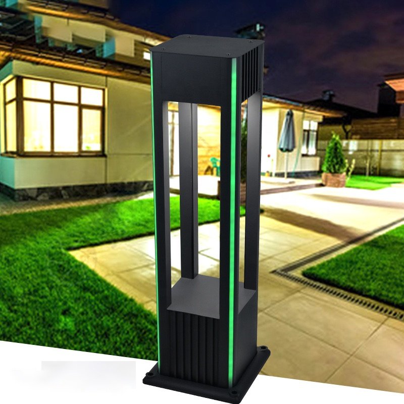 High quality design Ip65 LED pillar guard light with four sided illumination, modern cast aluminum pillar guard decorative