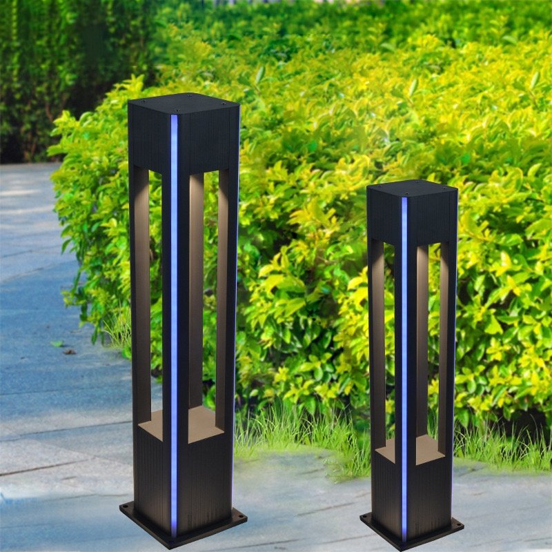 High quality design Ip65 LED pillar guard light with four sided illumination, modern cast aluminum pillar guard decorative
