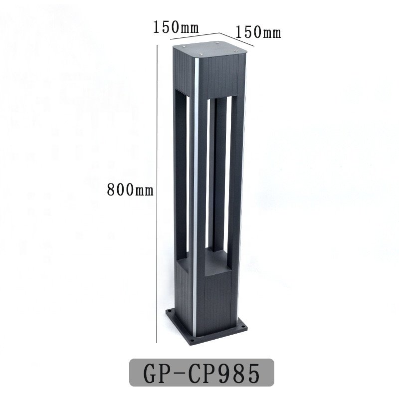 High quality design Ip65 LED pillar guard light with four sided illumination, modern cast aluminum pillar guard decorative
