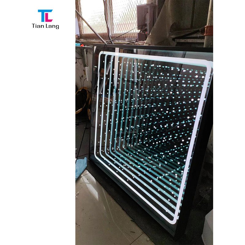 Customization bar Decoration Acrylic LED Illusion Infinity Mirror 3d Unlimited Abyss Mirror Tea Table