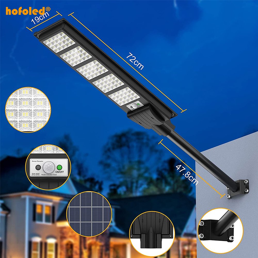 Hofoled Competitive Price Solar Powered Garden Lamp 50w 100w 150w 200w 250w 300w Led Street Outdoor Solar Lights