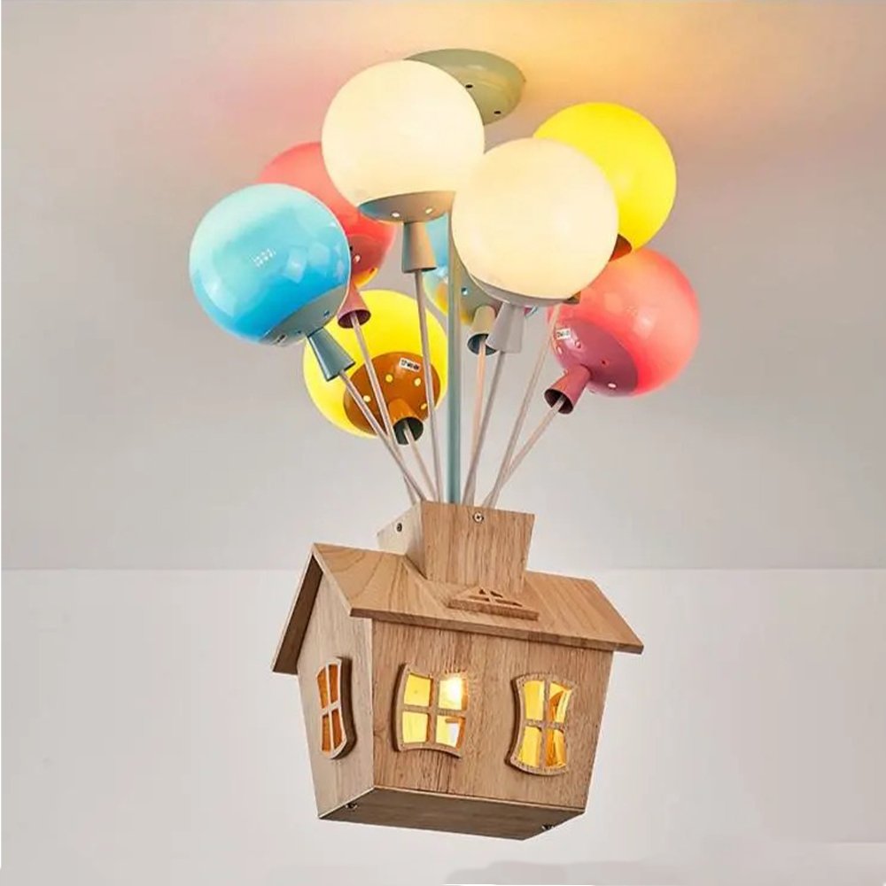 Colorful Balloons Children's Room Chandelier Eye protection Three Colors Change Light Early Education Center Bedroom Chandelier