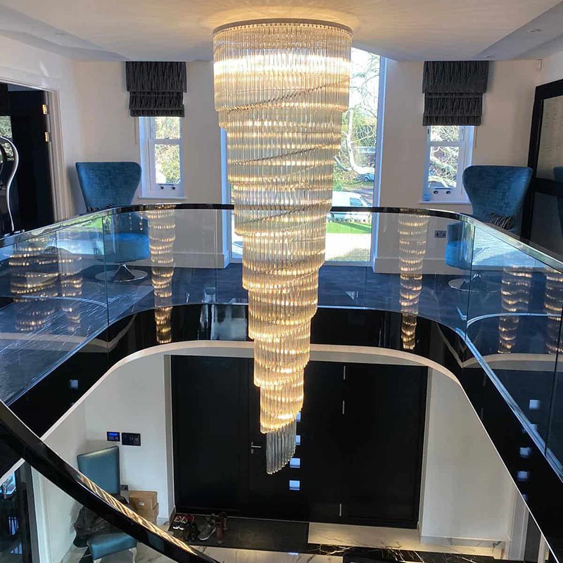 5 Meters Long Modern Crystal Modern Stair Staircase Chandelier