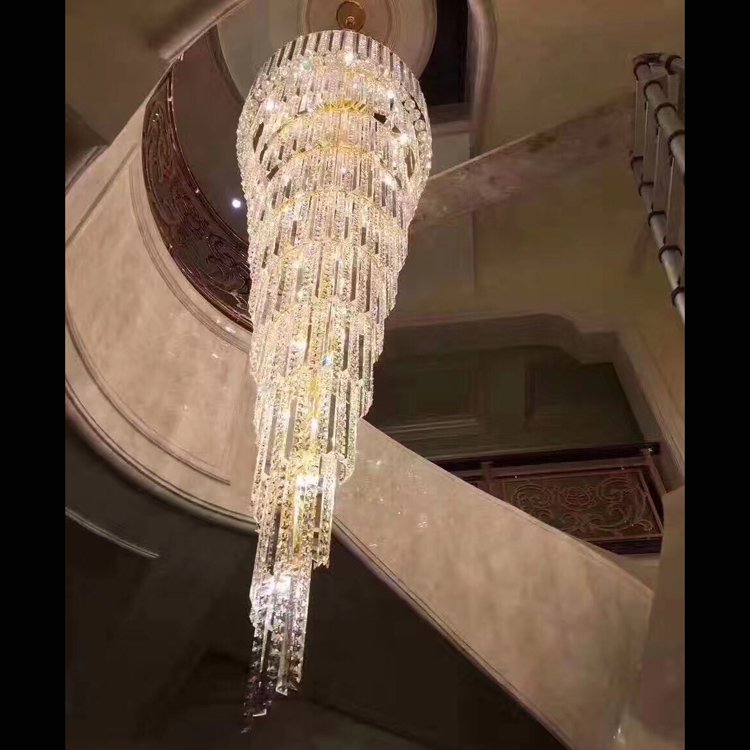 5 Meters Long Modern Crystal Modern Stair Staircase Chandelier