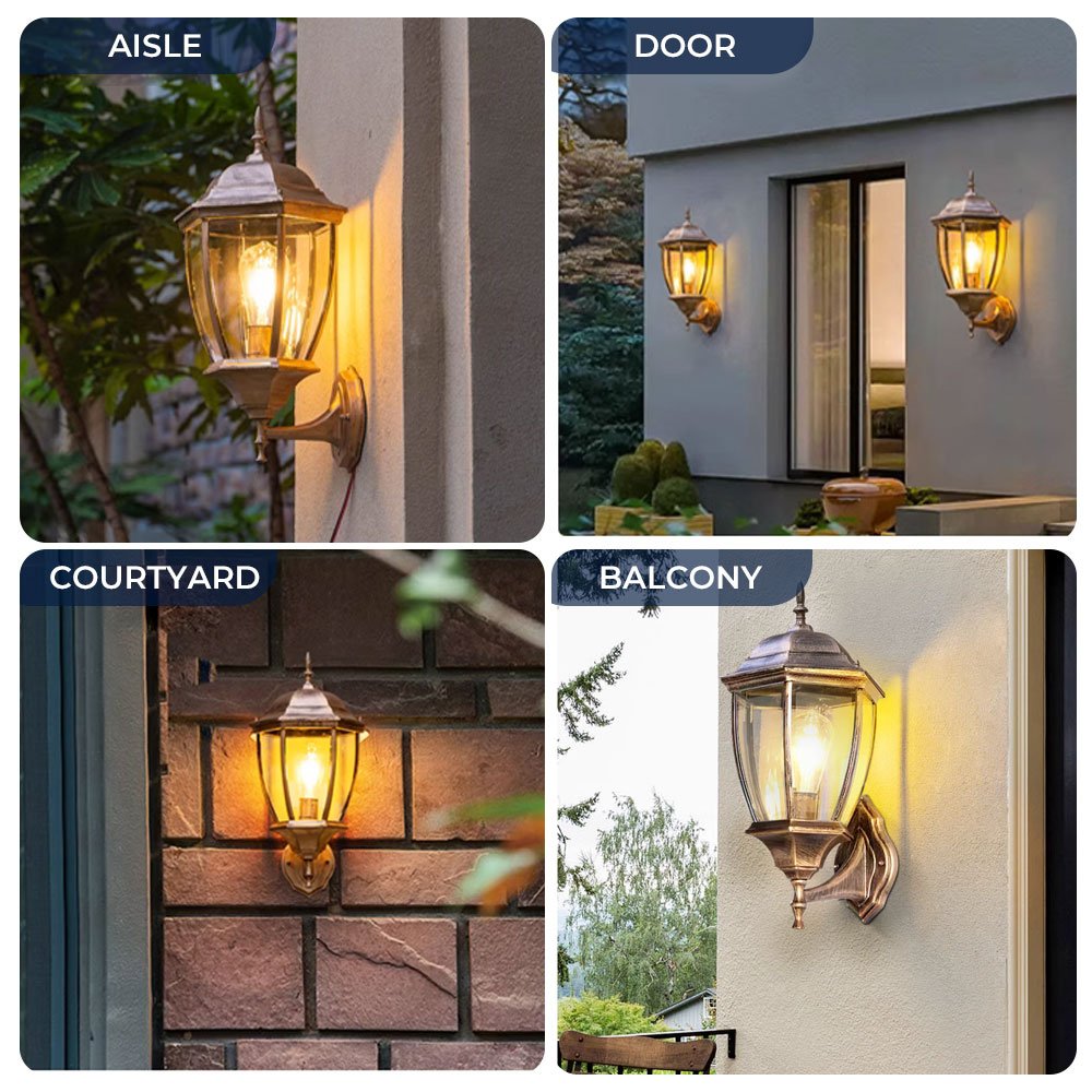 European Antique Wall Light IP65 Waterproof Lantern Wall Lights 2025 NEW Vintage Wall Lamp