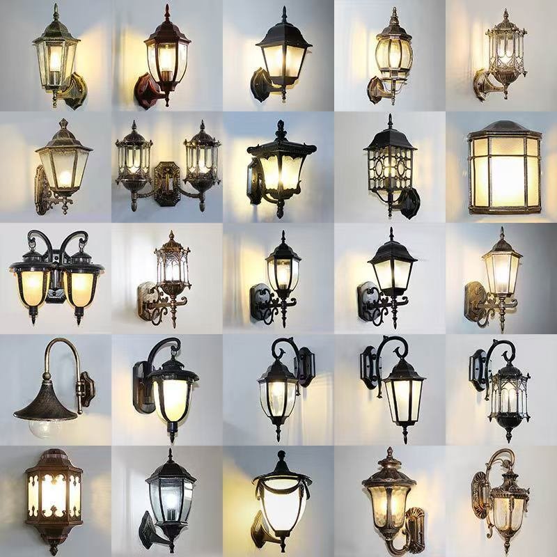 European Antique Wall Light IP65 Waterproof Lantern Wall Lights 2025 NEW Vintage Wall Lamp