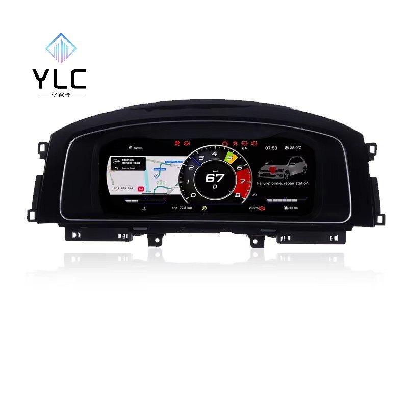 YLC LCD Auto Meter Display Virtual Cockpit Instrument Digital Cluster for VW Golf 6 Dashboard