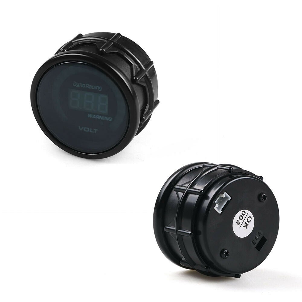 Universal Stepper Motor Auto 2" 52mm Blue 20 LED Voltmeter Digital Gauge Volts Voltage Meter for Universal 12V Car RRDO6237