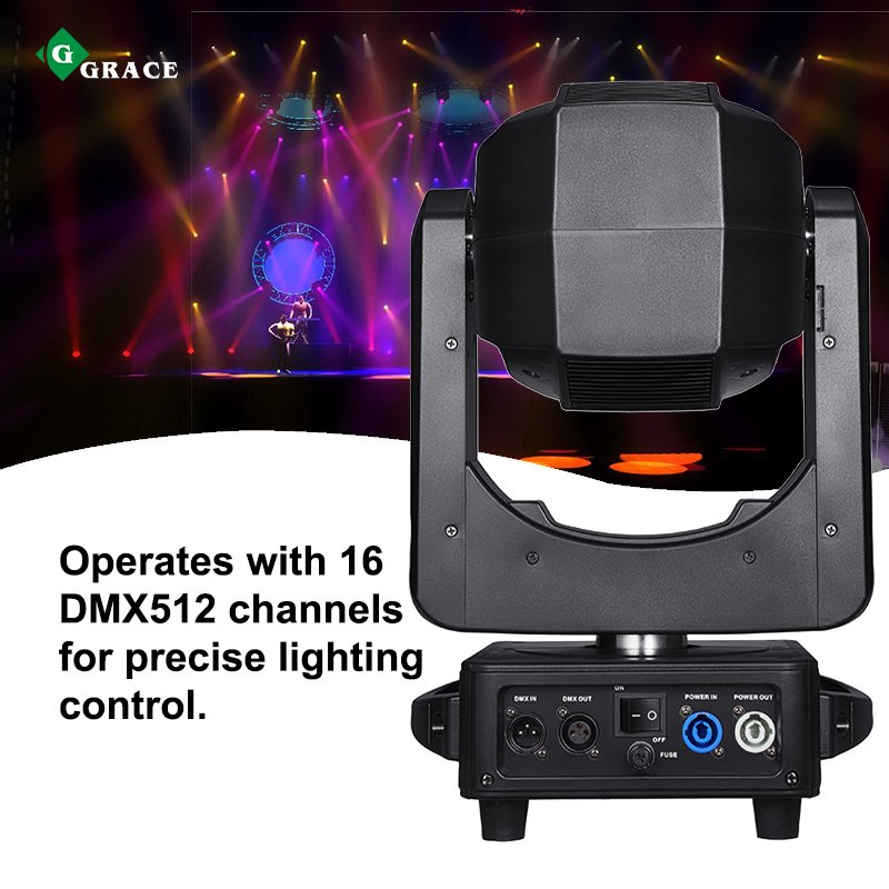 Igracelite 295W Beam MovingHead Ktv Nightclub Move Head Disco Stage Light with Ring/Strip/Halo Light