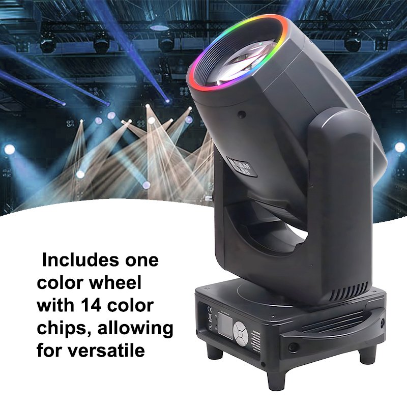 Igracelite 295W Beam MovingHead Ktv Nightclub Move Head Disco Stage Light with Ring/Strip/Halo Light