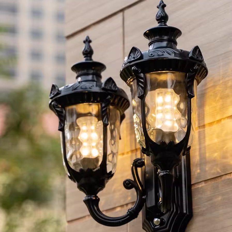 Double Headed Outdoor Waterproof Wall Lamp, European Style Antique Anti Rust Corridor, Corridor, Wall Light for Home Outdoor