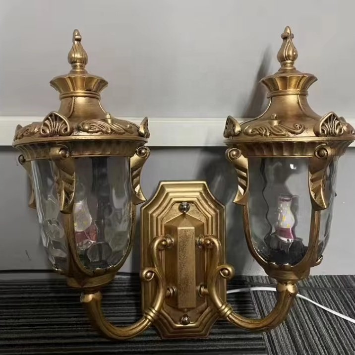 Double Headed Outdoor Waterproof Wall Lamp, European Style Antique Anti Rust Corridor, Corridor, Wall Light for Home Outdoor