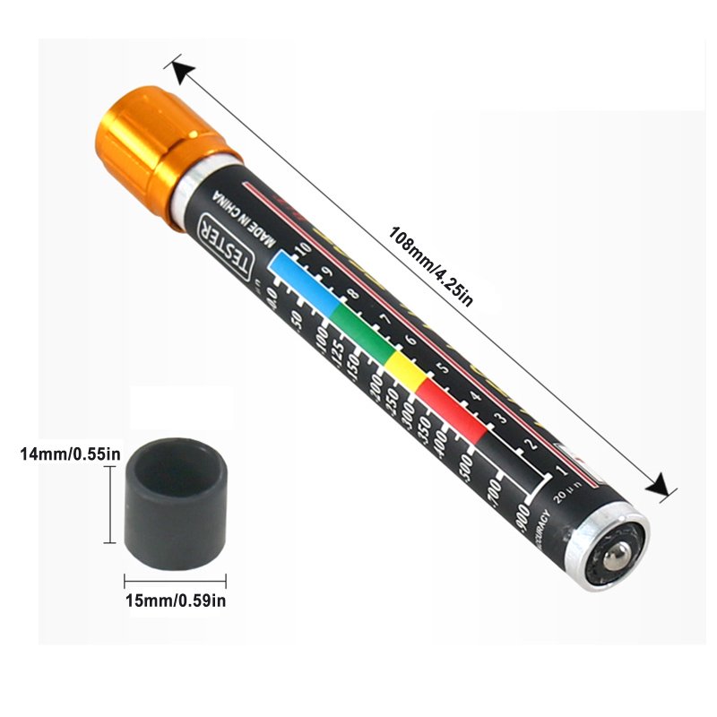 Portable Car Paint Coating Tester Meter Coat Crash Check Test Car Paint Thickness Tester Pen with Magnetic Tip Scale Indicator