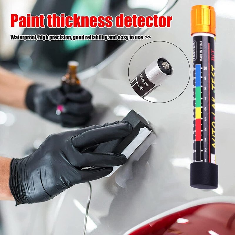 Portable Car Paint Coating Tester Meter Coat Crash Check Test Car Paint Thickness Tester Pen with Magnetic Tip Scale Indicator