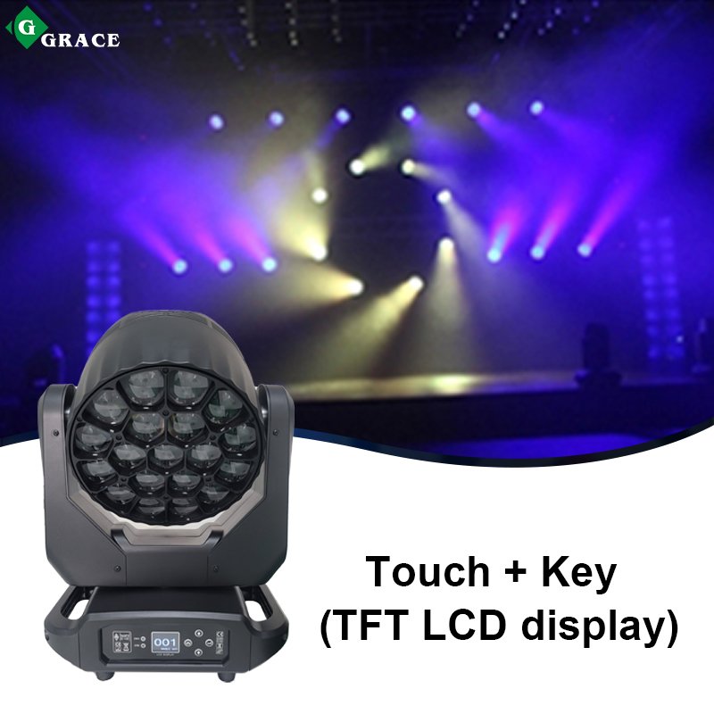 Grace 19x40w Zoom Wash Led Movinghead Beam Bee Eye Dj Moving Head Light