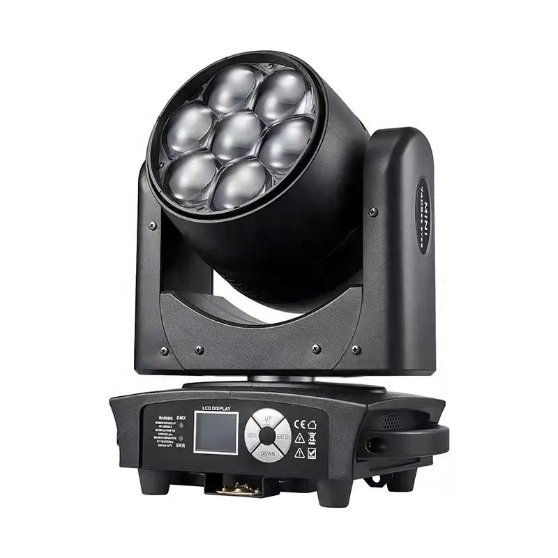 LED Mini Bee Eye 7X40W RGBW 4in1 Rotation Len Zoom Wash Beam Moving Head Dj Disco bar Club Ktv Stage Lighting