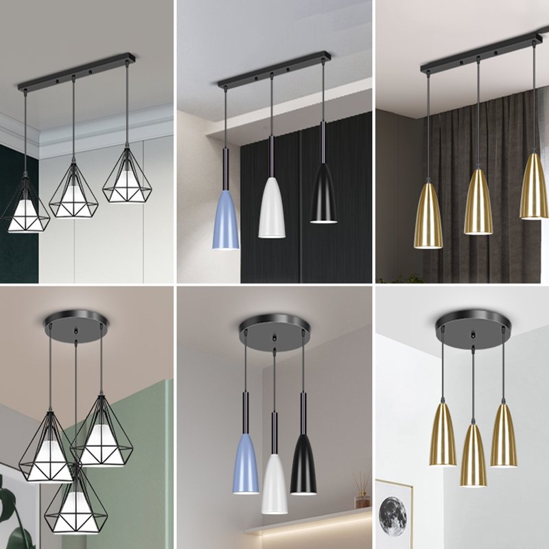 Decorative Chandeliers & Pendant Lights Iron Art Metal Nordic Vintage Hanging Pendant Lamp Led Pendant Lights