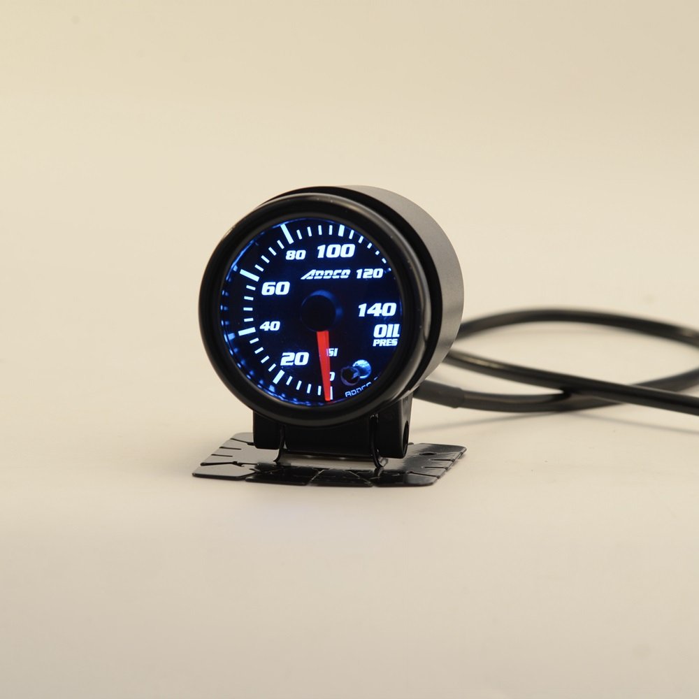 Car 52mm 2" Universal Oil Press Gauge Auto Oil Pressure Meter LED With Sensor and Gauge POD AD-GA52OILP