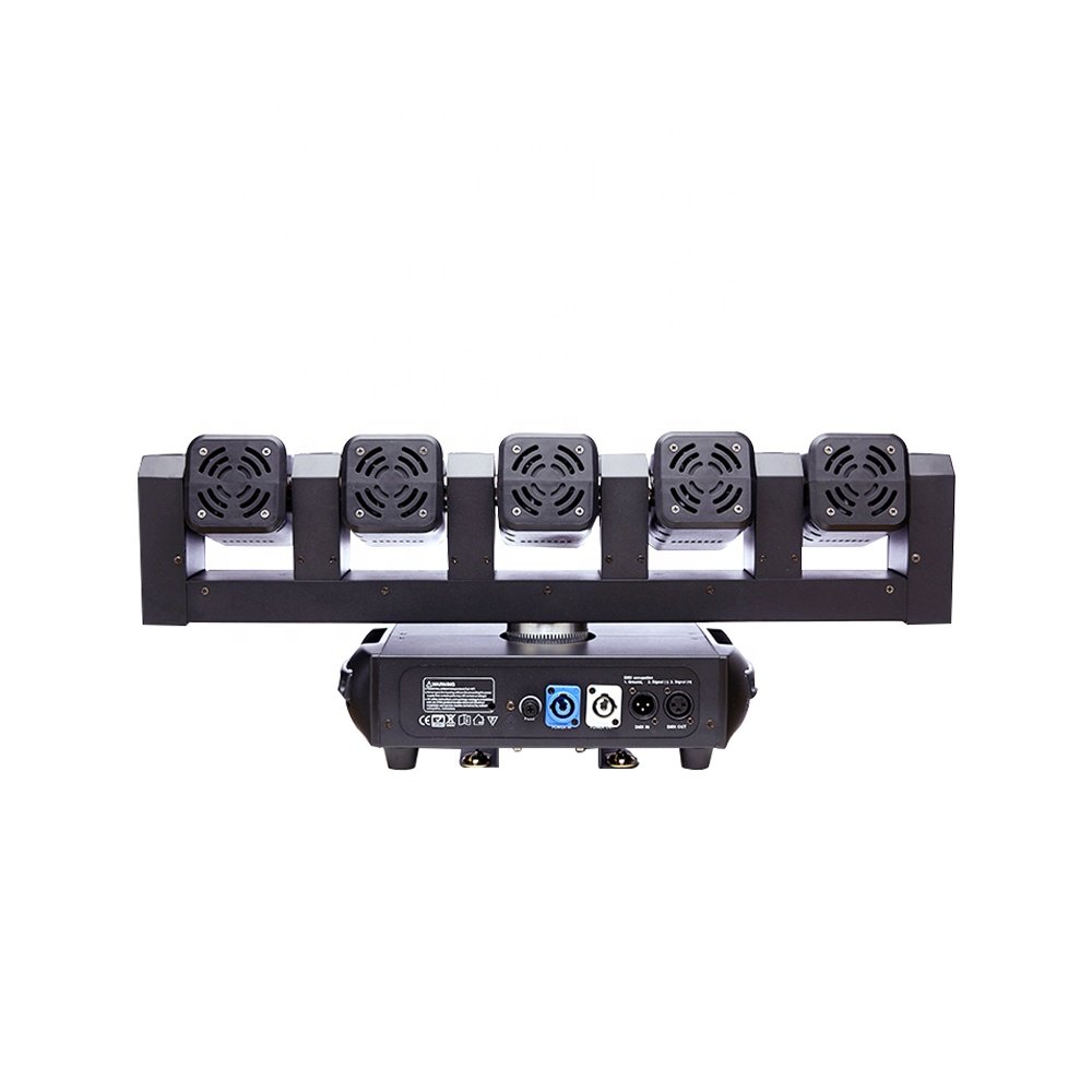 5Heads Led Moving Lights Beam Strobe 2 in 1 Disco Led Moving Head 5X40W RGBW 4 in 1 Led 6Pcs Warm Strobe DJ Club Stage Lighting