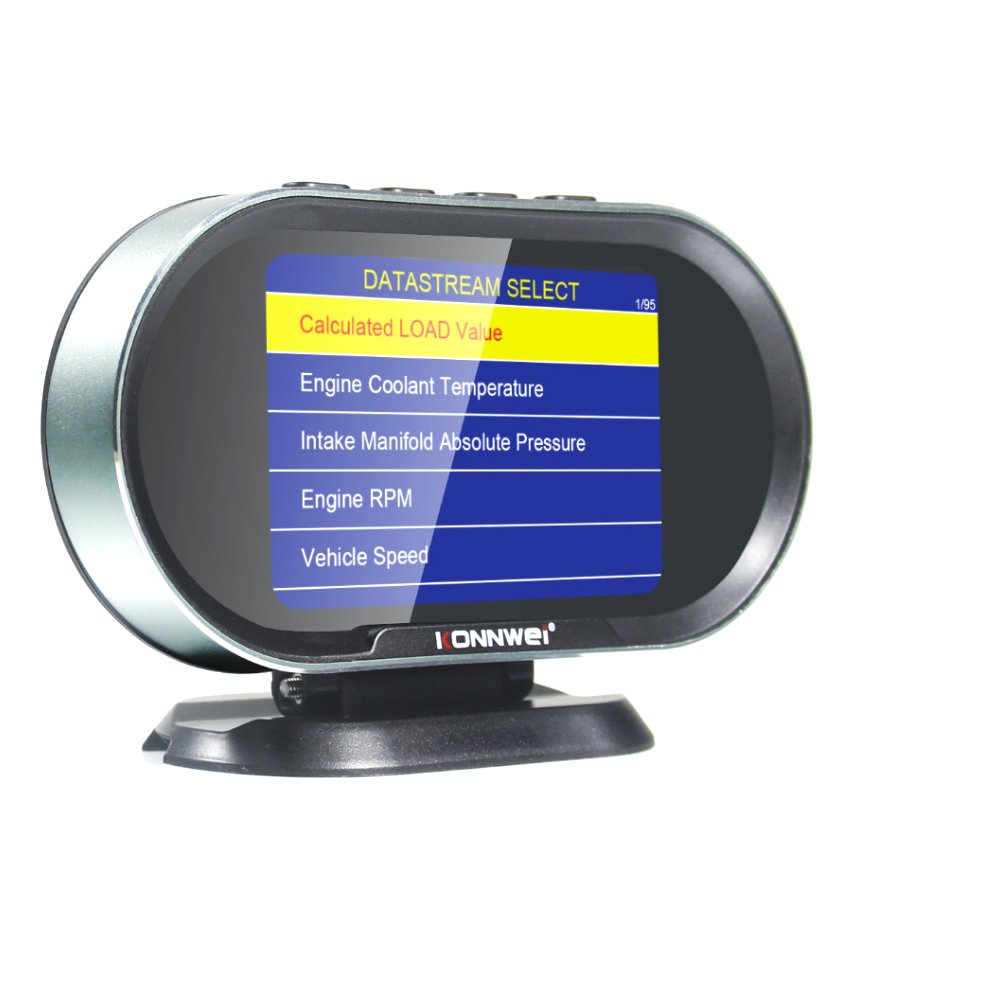 KW206 Car Fault Scanner Head-up Display 2-in-1 Water Temperature Gauge Tool