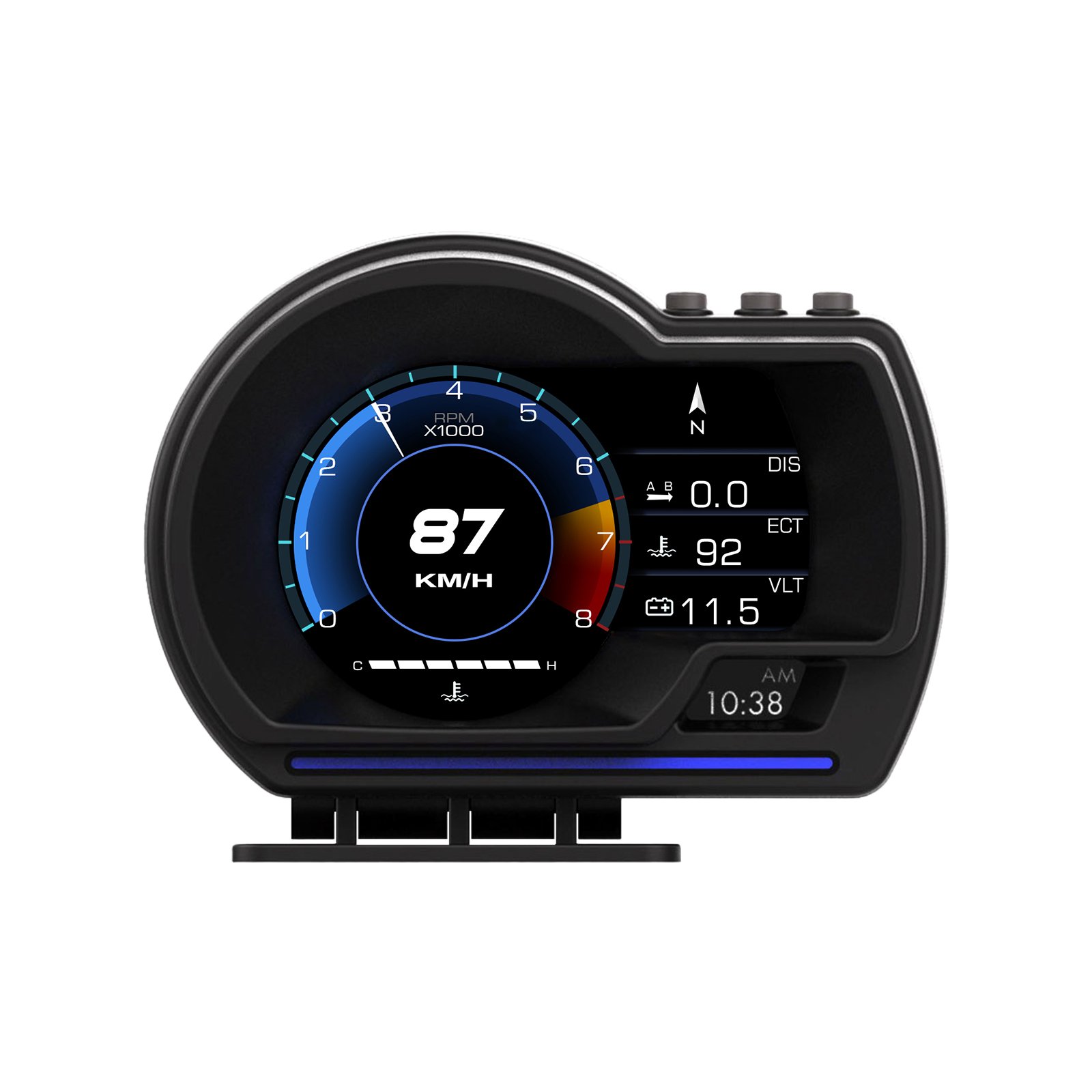 P6 Digital Head up Displayer OBD2 GPS Speed Warning HUD Smart Gauge Car HUD Speedometer Turbo RPM Alarm for Car Truck