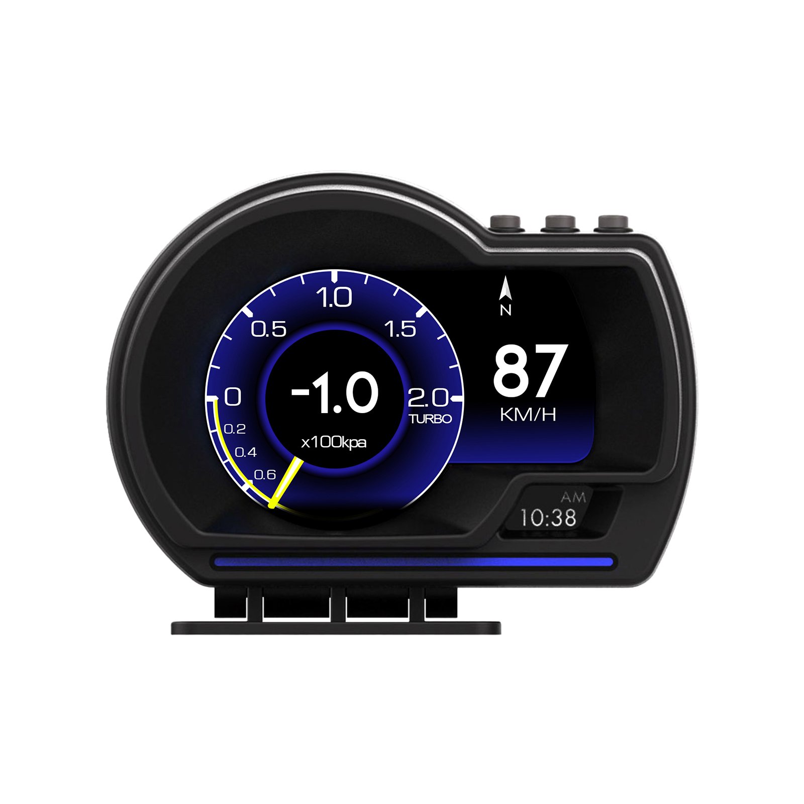 P6 Digital Head up Displayer OBD2 GPS Speed Warning HUD Smart Gauge Car HUD Speedometer Turbo RPM Alarm for Car Truck
