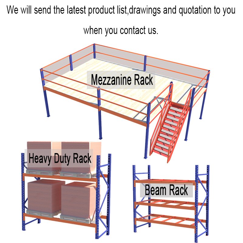 Mezzanine Floor Attic Loft Storage Rack Industrial Metal Stairs for Racking Rack Shelf Shelves