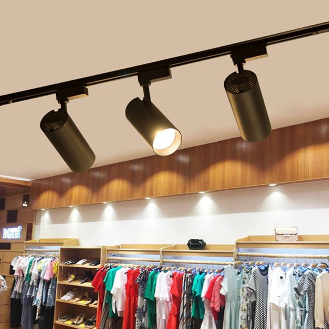 12W 20W 30W 40W Modern Indoor Design Commercial Adjustable 360 Degree Led Light Spotlight Led Cob Track Lamp Track Spot Light