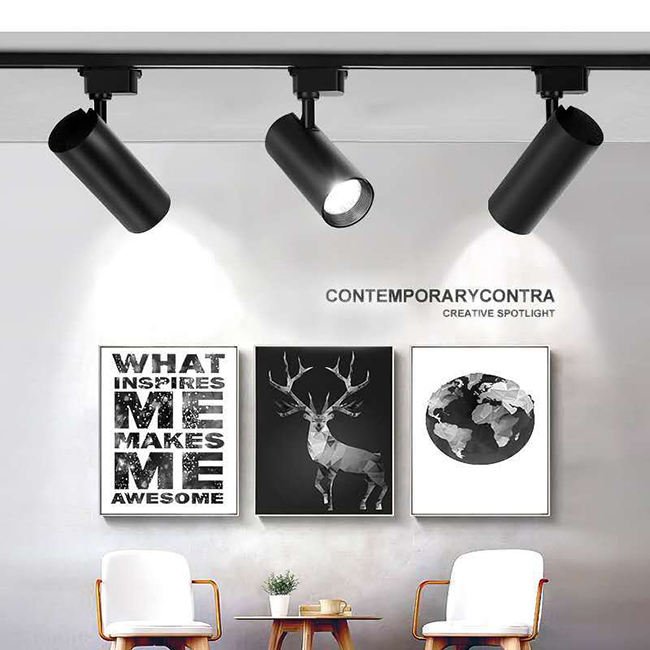 12W 20W 30W 40W Modern Indoor Design Commercial Adjustable 360 Degree Led Light Spotlight Led Cob Track Lamp Track Spot Light
